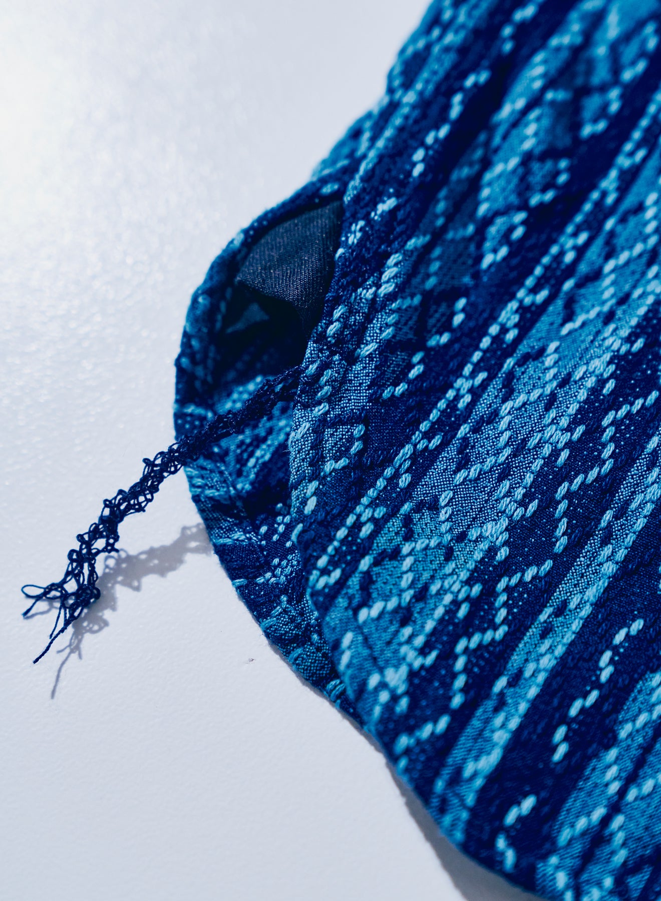 SSS25-SKS Indigo Sashiko Stripe Shirt