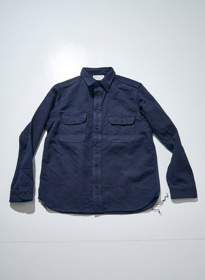SAK24-01 Indigo Spotted Work Shirt