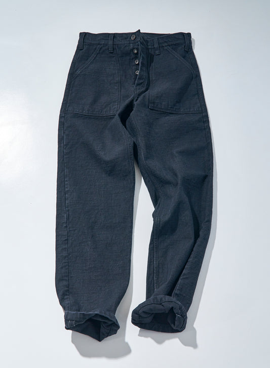 SJ52BK 15ozブラックバックサテンベイカーパンツ