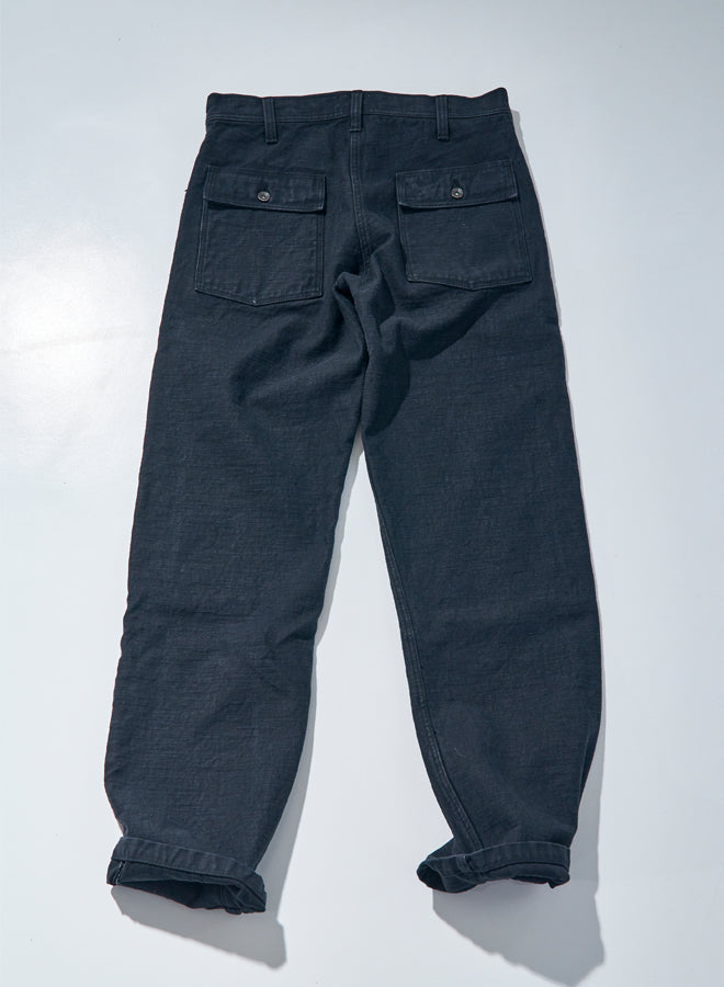SJ52BK 15ozブラックバックサテンベイカーパンツ