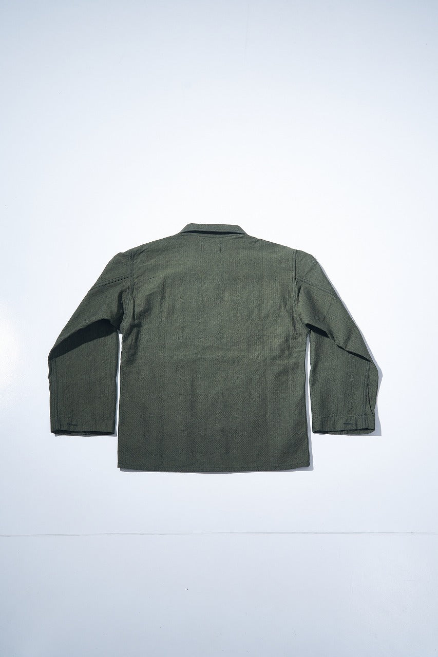 SJFJK26-BOB (Black on Blue Herringbone Field Jacket)