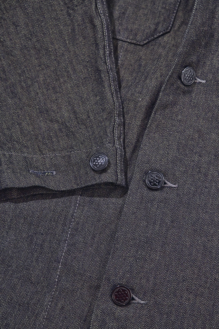 SJFJK26-BOB (Black on Blue Herringbone Field Jacket)